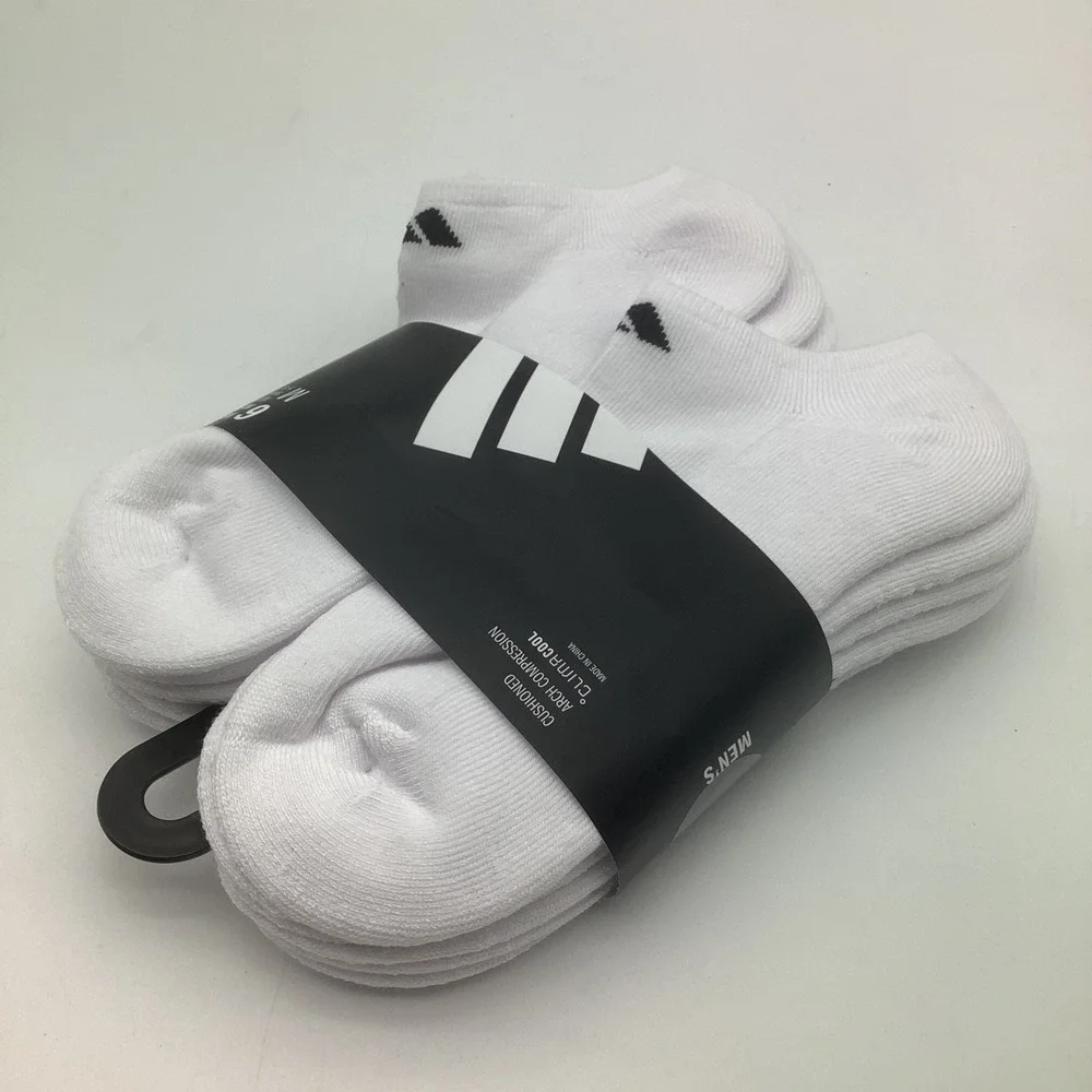 Adidas Mens Arch Compression Climacool No Show Socks 6 Pair Size Medium NWT